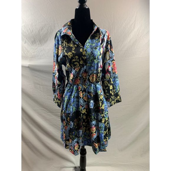 Boho Floral Print Shirt Dress - Picture 7 of 10